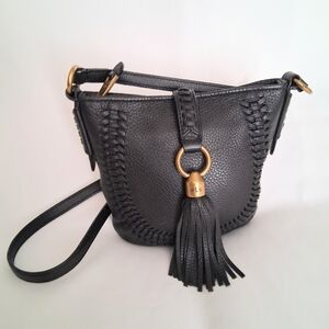 Lauren Ralph Lauren Black Leather Crossbody Bag Vintage